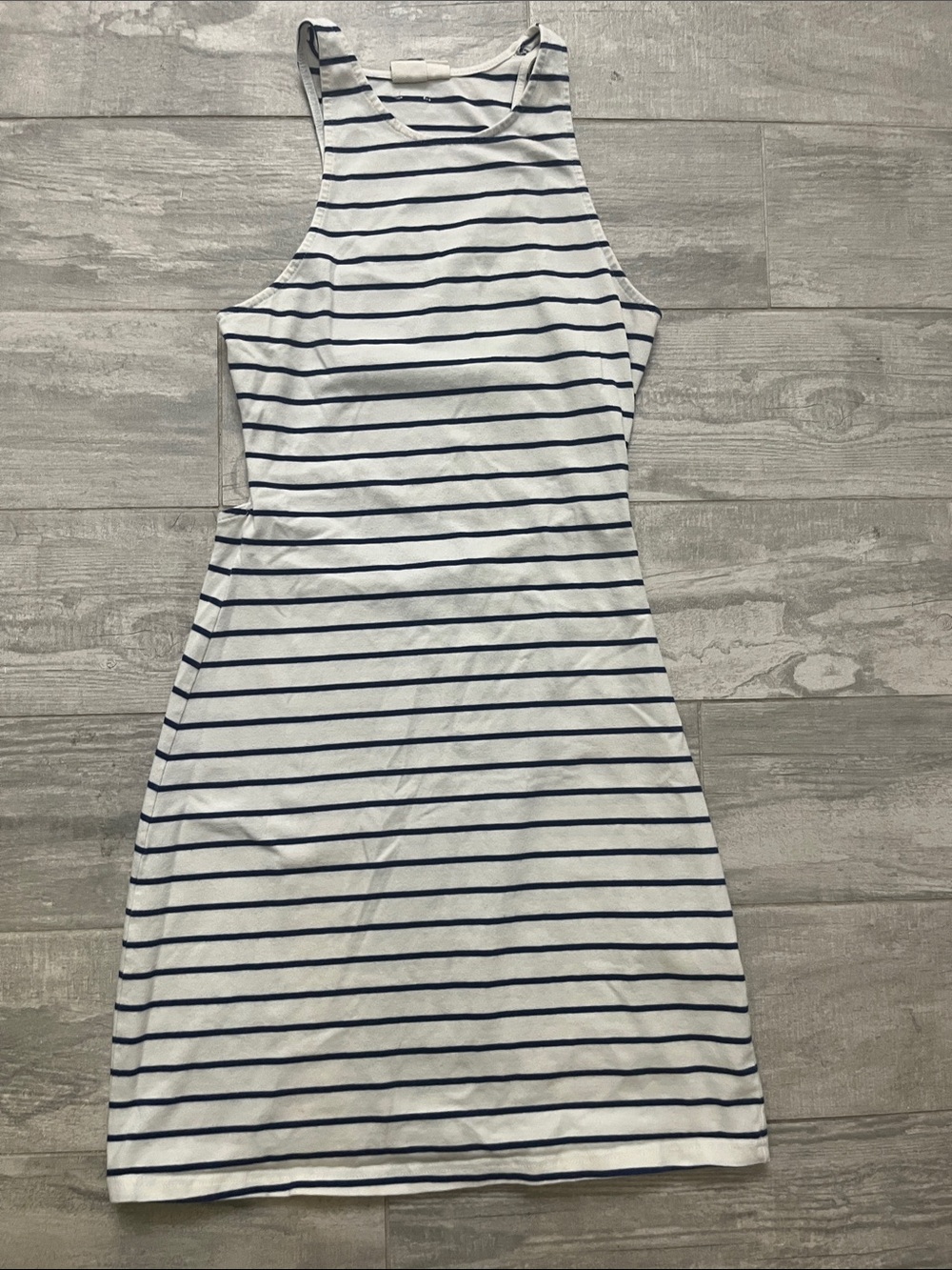 Roxy White & Navy Striped Sleeveless Dress